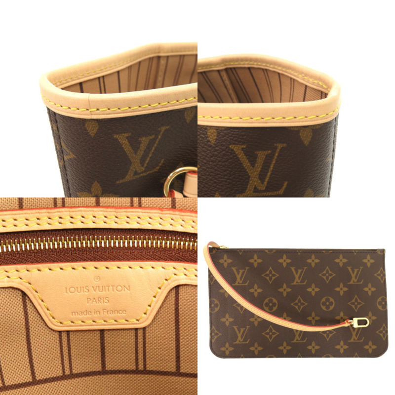 未使用 Louis Vuitton Neverfull MM Monogram 玫瑰米色托特包 M46975 LV 0072 LOUIS VUITTON-8