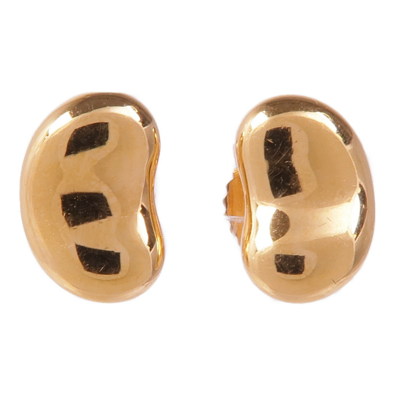 TIFFANY＆CO 18K玫瑰金Elsa Peretti Bean Design Earrings耳環-0
