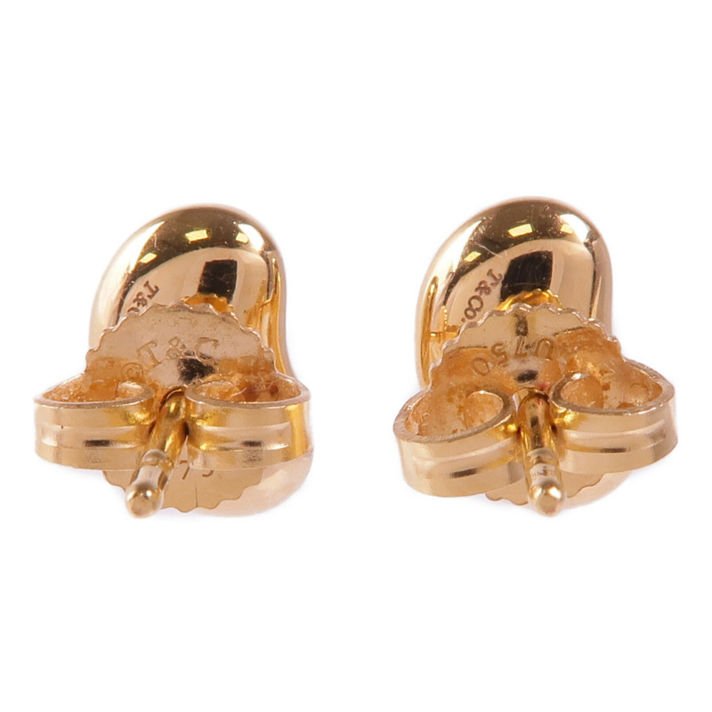 TIFFANY＆CO 18K玫瑰金Elsa Peretti Bean Design Earrings耳環-2