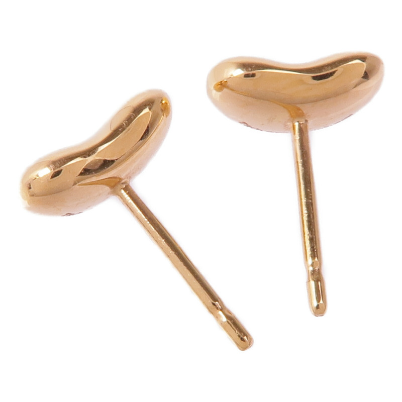 TIFFANY＆CO 18K玫瑰金Elsa Peretti Bean Design Earrings耳環-3