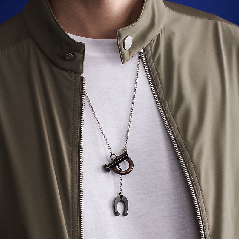 全新Hermès Mobile Equestre necklace 牛角頸錬-6
