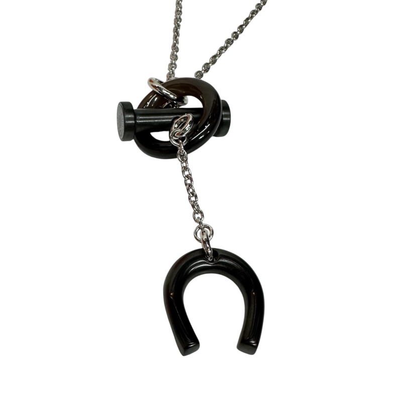全新Hermès Mobile Equestre necklace 牛角頸錬-10