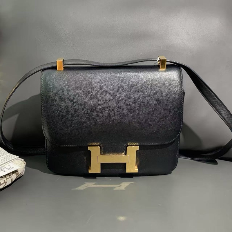 Hermes 愛馬仕 constance23 康康黑金 mad 皮 d刻-0