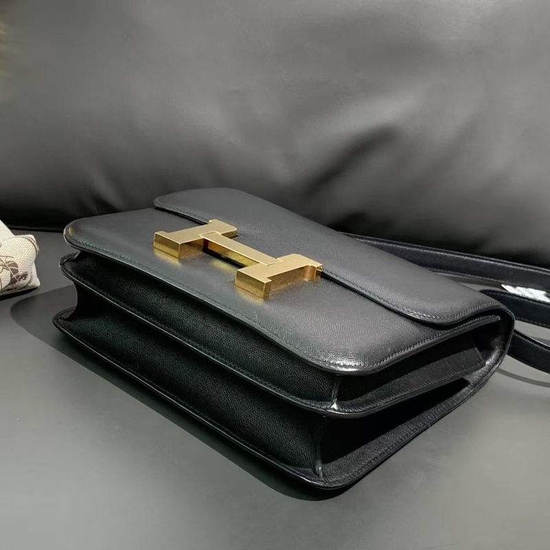 Hermes 愛馬仕 constance23 康康黑金 mad 皮 d刻-3
