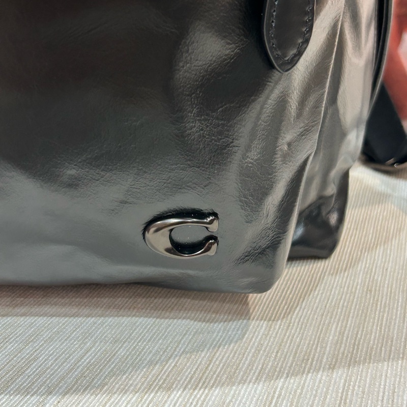 Coach backpack黑色牛皮,-1