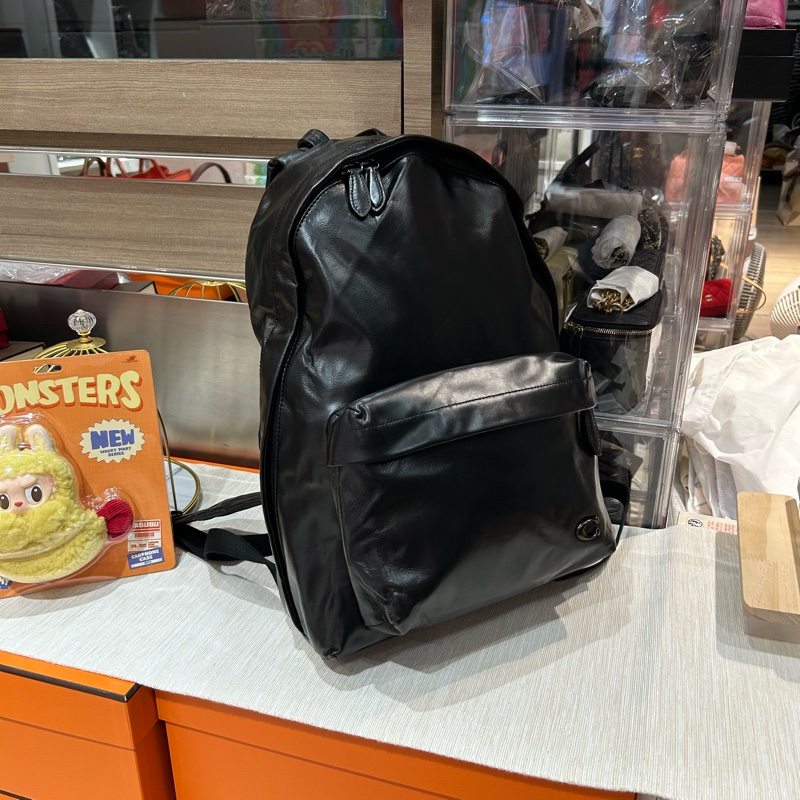 Coach backpack黑色牛皮,-2