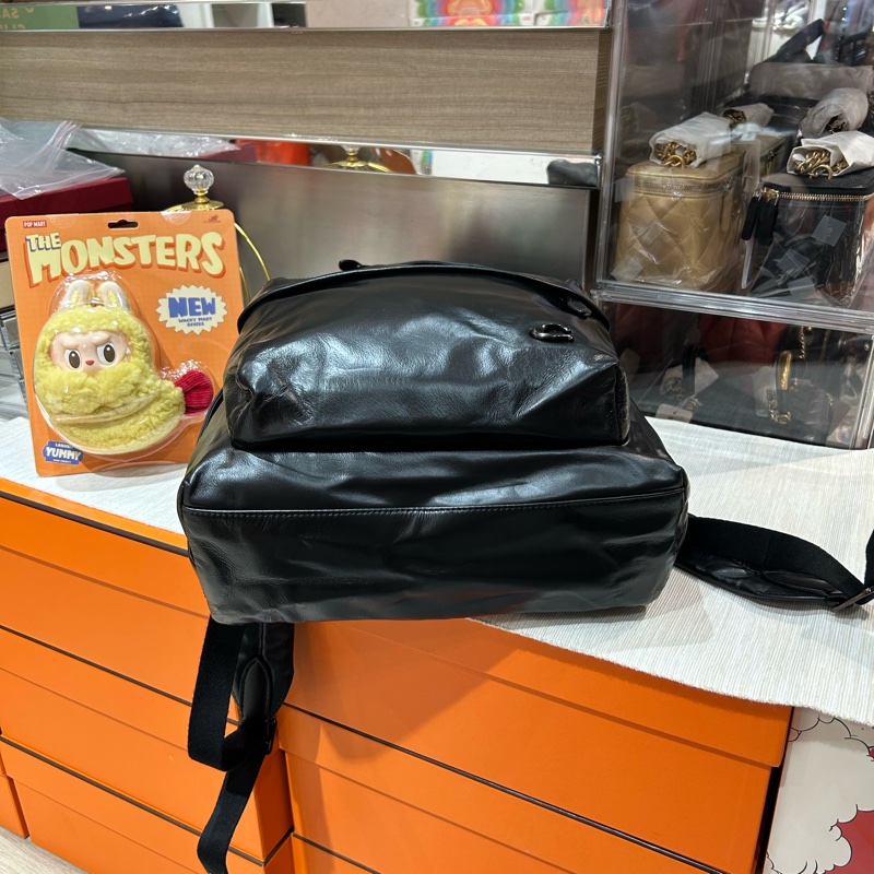 Coach backpack黑色牛皮,-5