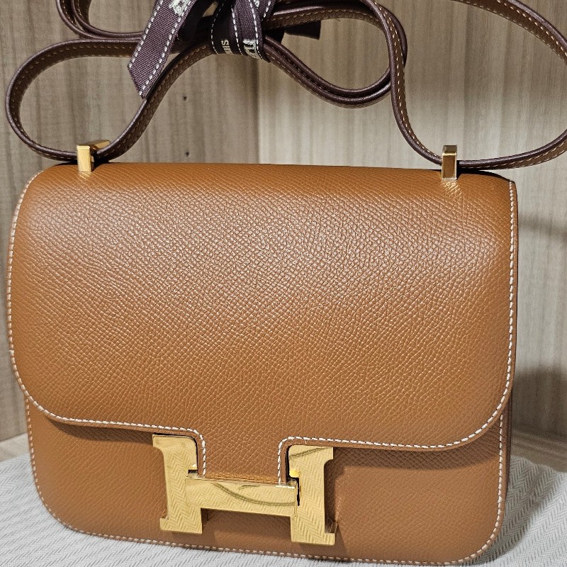 HERMES愛馬仕 康康 mini Constance19 金棕金 StampZ-2
