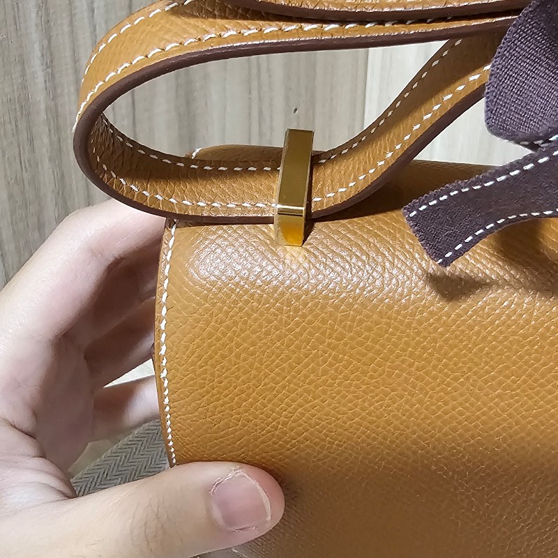 HERMES愛馬仕 康康 mini Constance19 金棕金 StampZ-16