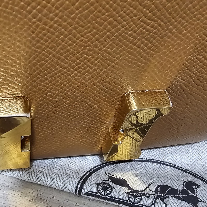 HERMES愛馬仕 康康 mini Constance19 金棕金 StampZ-21