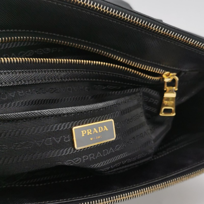 Prada Galleria殺手包大號牛皮純色三角徽標手提包-7