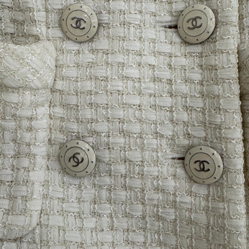 ❤️CHANEL 白色精緻經典短袖外套-6