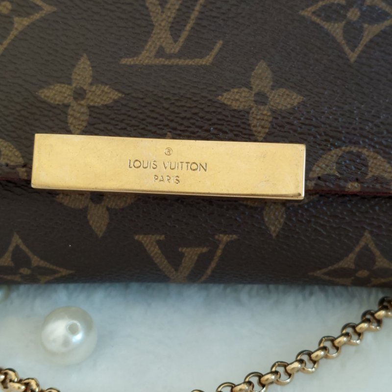 LV 經典老花M40717 🎀現品實拍 🎀 Favorite PM (小) 經典花紋鍊條肩背包 斜背包~二手-17