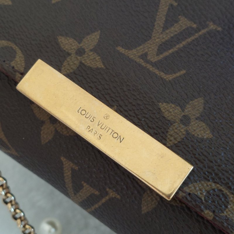 LV 經典老花M40717 🎀現品實拍 🎀 Favorite PM (小) 經典花紋鍊條肩背包 斜背包~二手-65