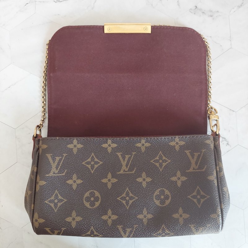 LV 經典老花M40717 🎀現品實拍 🎀 Favorite PM (小) 經典花紋鍊條肩背包 斜背包~二手-75