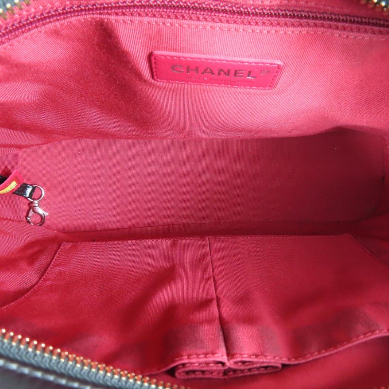 【巴黎站二手名牌專賣店】*現貨*CHANEL香奈兒真品*GABRIELLE黑色牛皮菱格紋雙色鍊流浪包斜背包 肩背包(大)-3