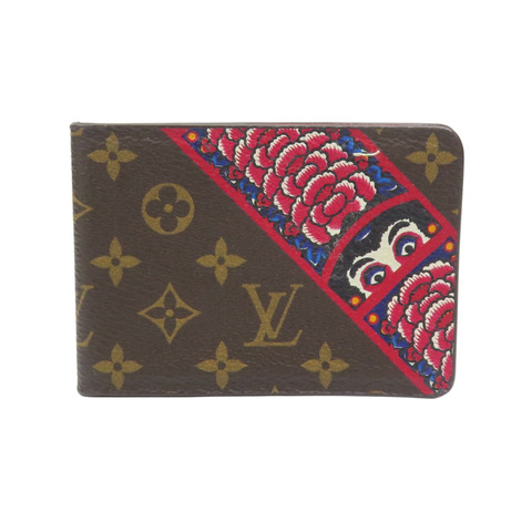 棕色 PVC塗層帆布 歌舞伎 手鏡 GI0235 【LOUIS VUITTON 路易威登 】 GI0235