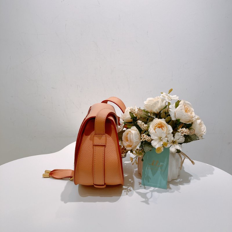 TW4485 Chloé 寇兒 珊瑚粉 小號 馬鞍包Small Marcie bag Leather Coral-3