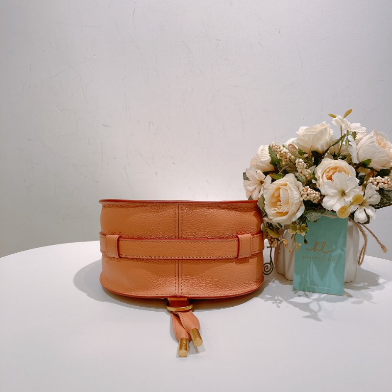 TW4485 Chloé 寇兒 珊瑚粉 小號 馬鞍包Small Marcie bag Leather Coral-4