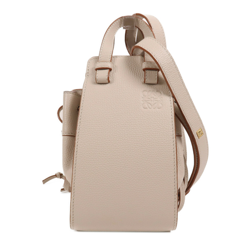 LOEWE 牛皮皮革Mini Hammock金扣手挽肩背兩用袋-0