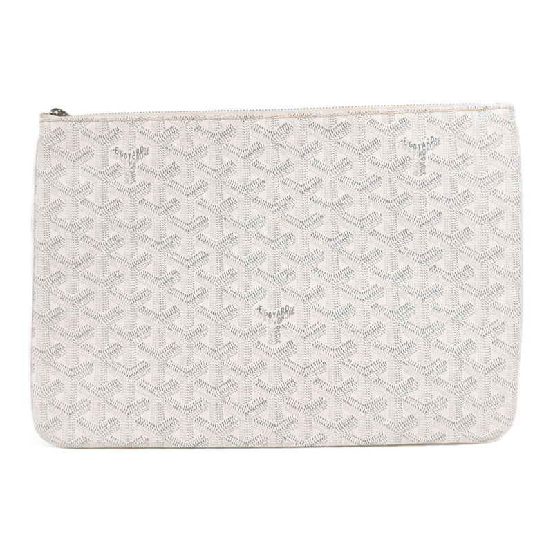 GOYARD 塗層帆布Clutch銀扣手拿包-0