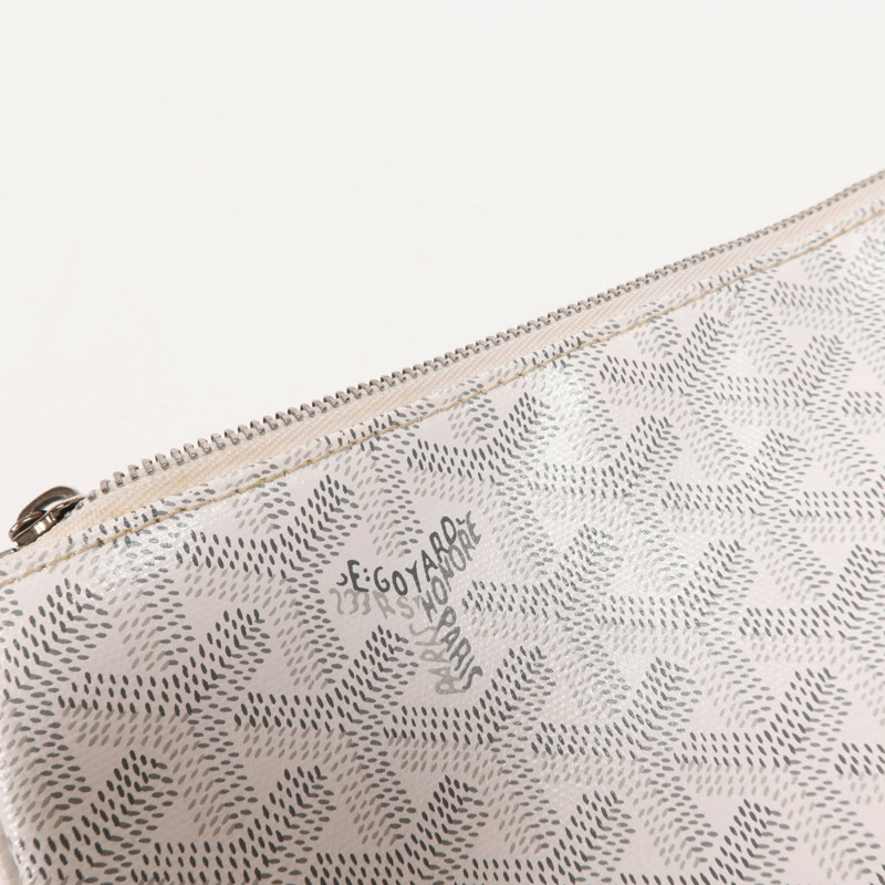 GOYARD 塗層帆布Clutch銀扣手拿包-12