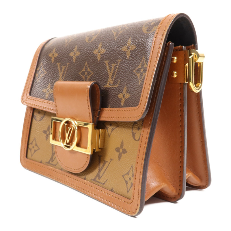 LOUIS VUITTON Monogram Reverse Mini Dauphine金扣肩背袋-2