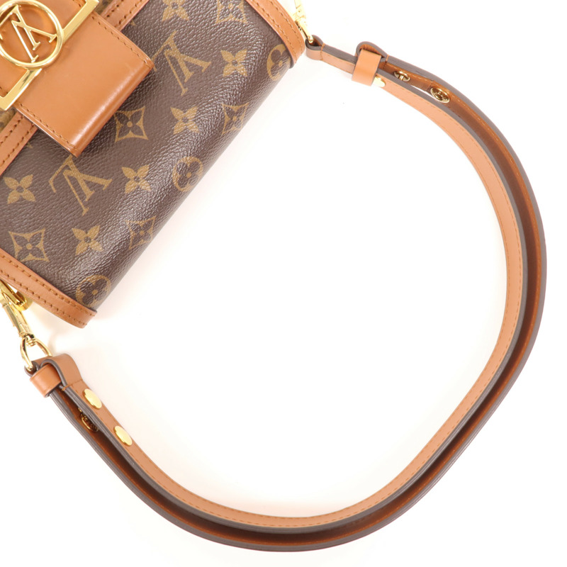 LOUIS VUITTON Monogram Reverse Mini Dauphine金扣肩背袋-7