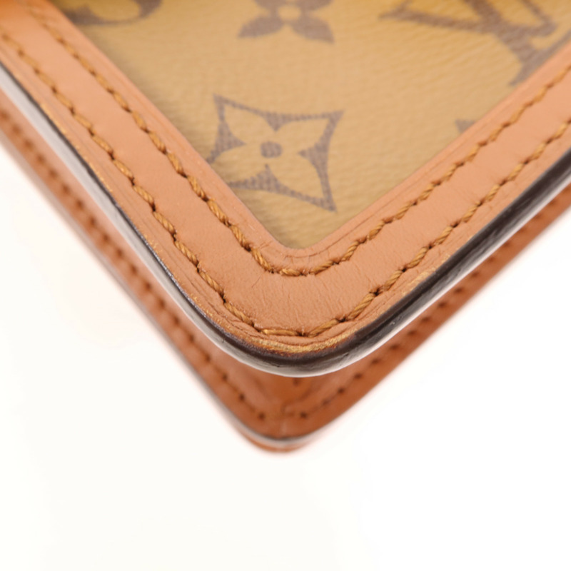 LOUIS VUITTON Monogram Reverse Mini Dauphine金扣肩背袋-10