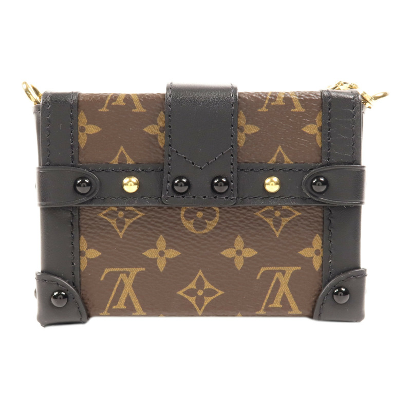 LOUIS VUITTON Monogram Mini Essential Trunk金扣鏈帶肩背袋-1