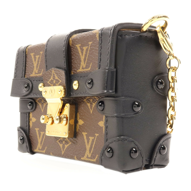 LOUIS VUITTON Monogram Mini Essential Trunk金扣鏈帶肩背袋-2