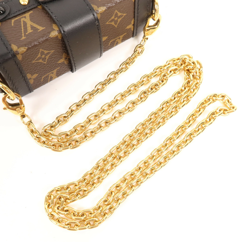LOUIS VUITTON Monogram Mini Essential Trunk金扣鏈帶肩背袋-6