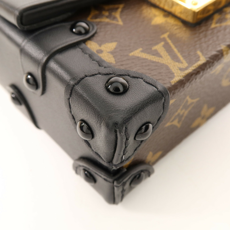 LOUIS VUITTON Monogram Mini Essential Trunk金扣鏈帶肩背袋-9