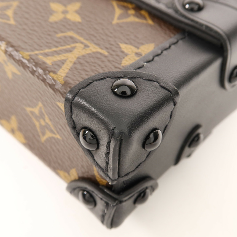 LOUIS VUITTON Monogram Mini Essential Trunk金扣鏈帶肩背袋-10