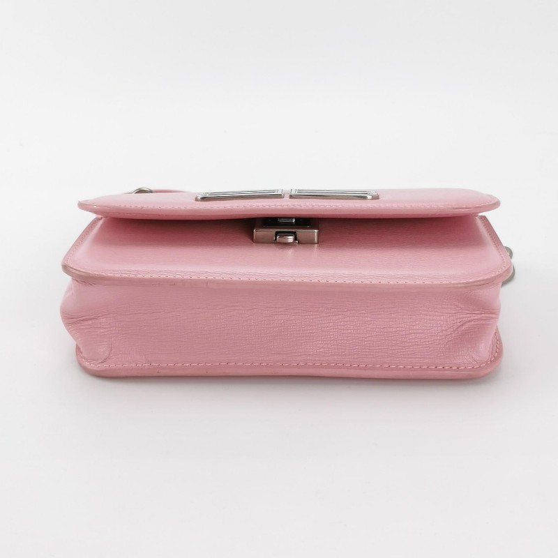 Balenciaga Gossip超小號牛皮純色雙B標識斜挎包單肩包-5