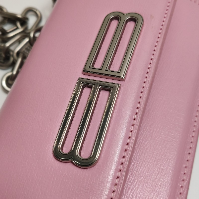 Balenciaga Gossip超小號牛皮純色雙B標識斜挎包單肩包-11