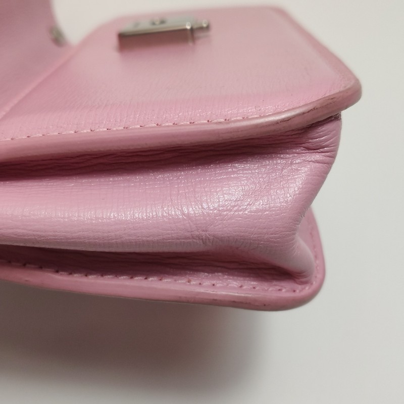 Balenciaga Gossip超小號牛皮純色雙B標識斜挎包單肩包-19