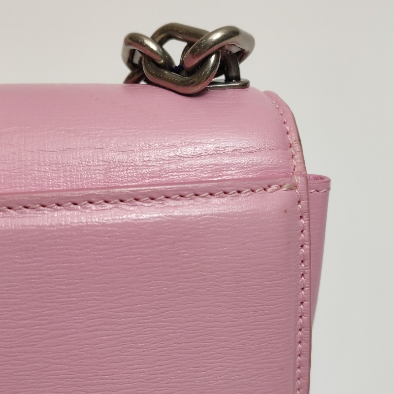 Balenciaga Gossip超小號牛皮純色雙B標識斜挎包單肩包-22