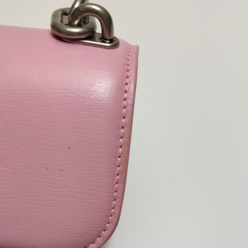 Balenciaga Gossip超小號牛皮純色雙B標識斜挎包單肩包-23