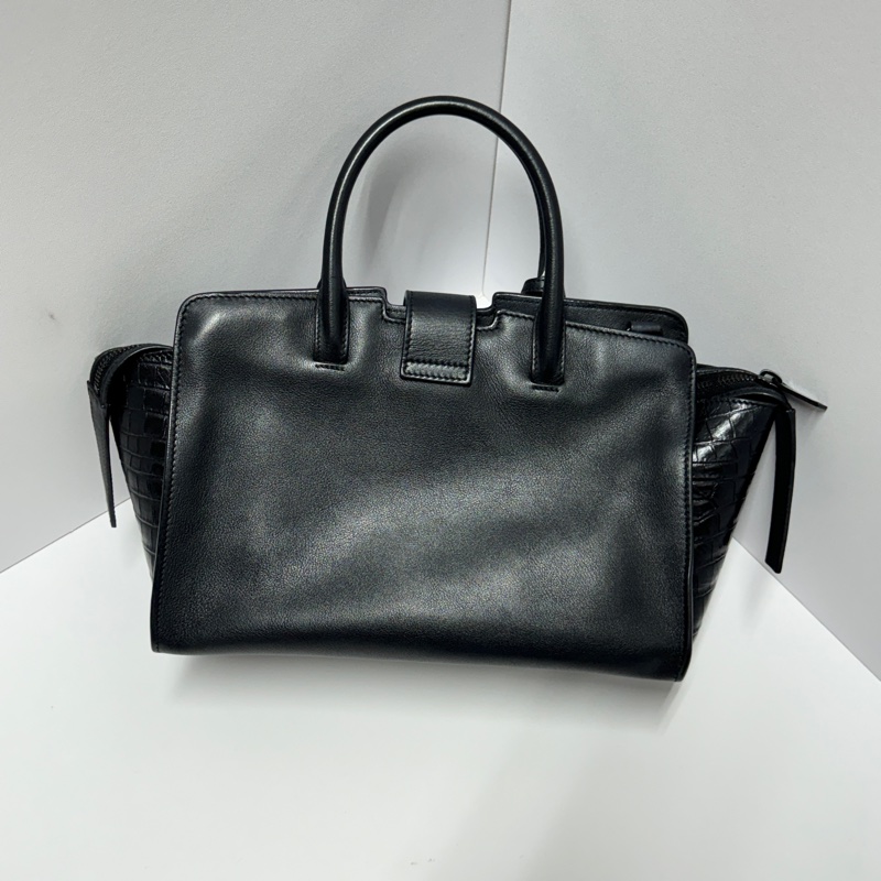 (極新|超稀有⏰) YSL “so black “ 全黑鱷魚紋 手提+斜背包 專櫃11萬!-12