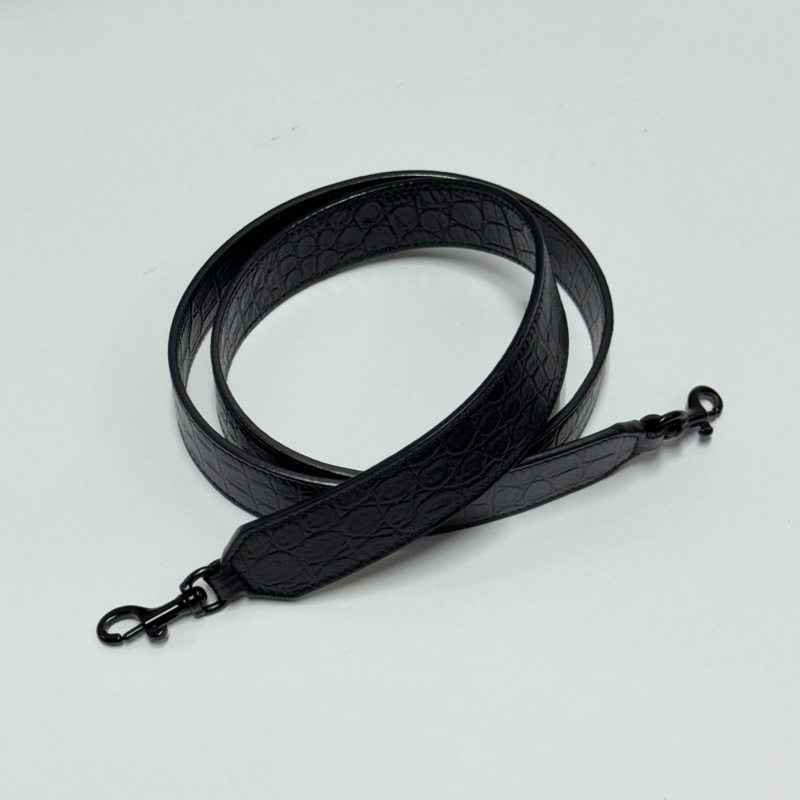 （極新｜超稀有⏰） YSL “so black “ 全黑鱷魚紋 手提+斜背包 專櫃11萬！-13