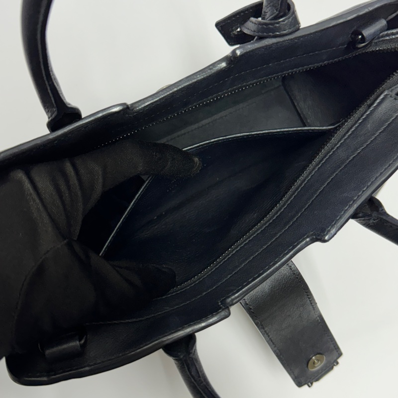 (極新|超稀有⏰) YSL “so black “ 全黑鱷魚紋 手提+斜背包 專櫃11萬!-25
