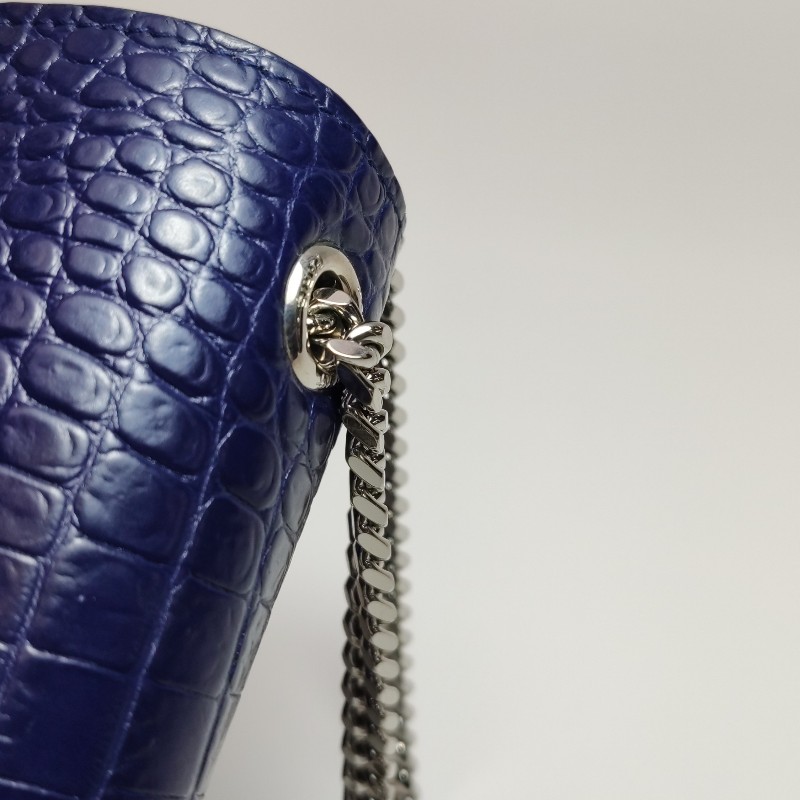 Saint Laurent Kate凱特包中號牛皮鱷魚紋YSL 標誌單肩包斜挎包-10