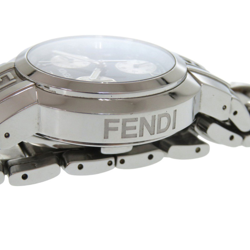 Fendi Horology 計時碼錶 031-4500G-756 不鏽鋼黑色與銀色石英手錶配錶盤 1502 FENDI-2