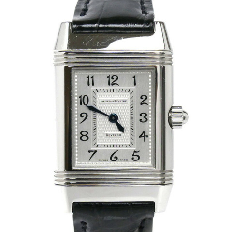 JAEGER-LECOULTRE Reverso Duet 鑽石錶圈腕錶，手動上鍊，266.8.44，男士