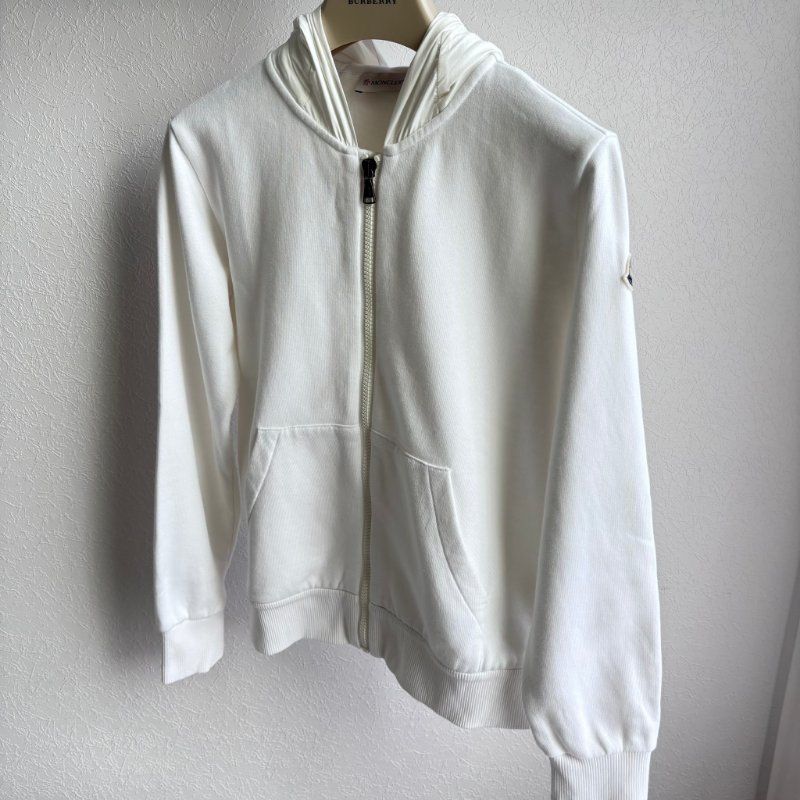 ::MONCLER: 白色拉鍊連帽外套 12號-0