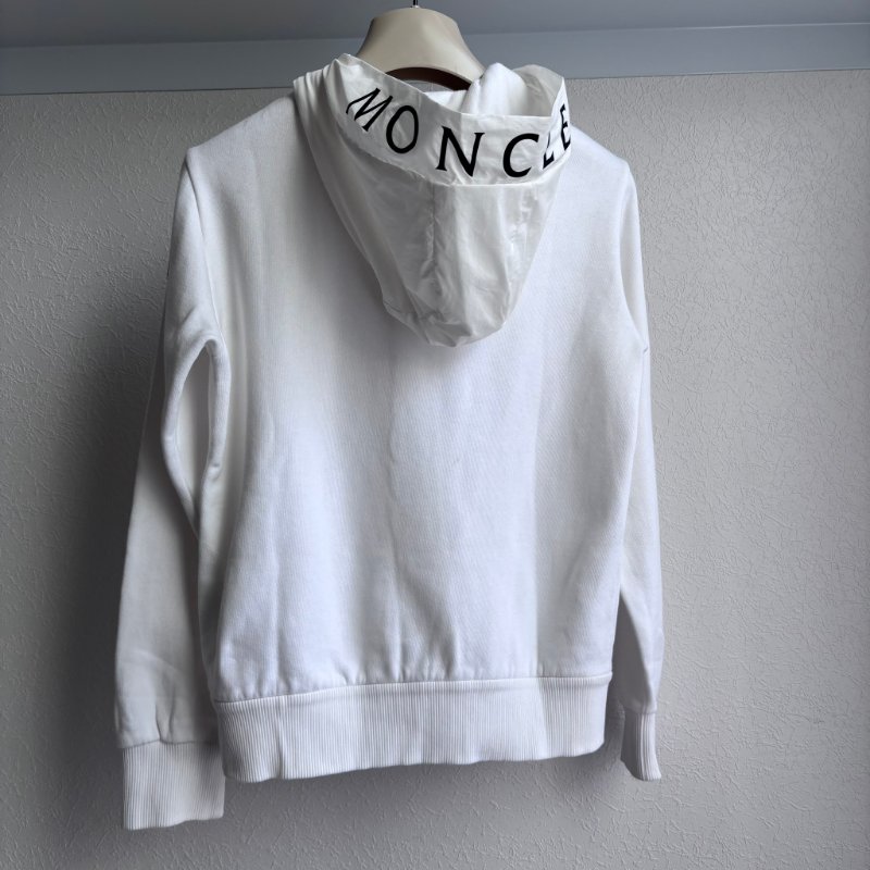 ::MONCLER: 白色拉鍊連帽外套 12號-1