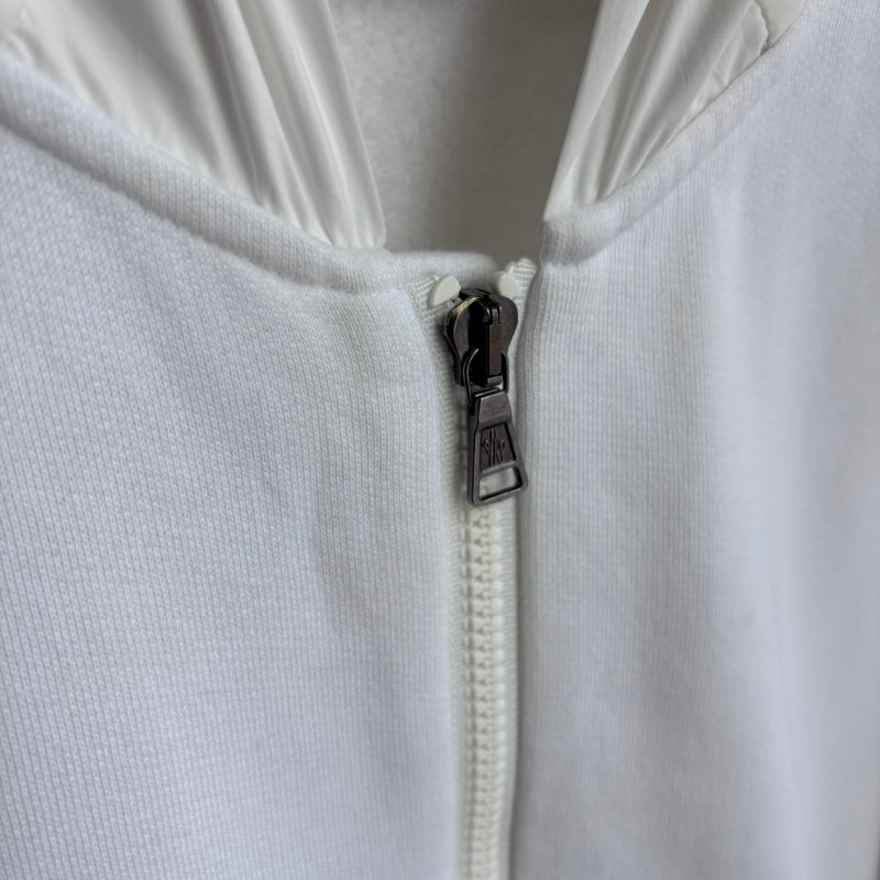 ::MONCLER: 白色拉鍊連帽外套 12號-3