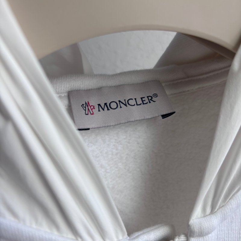 ::MONCLER: 白色拉鍊連帽外套 12號-4