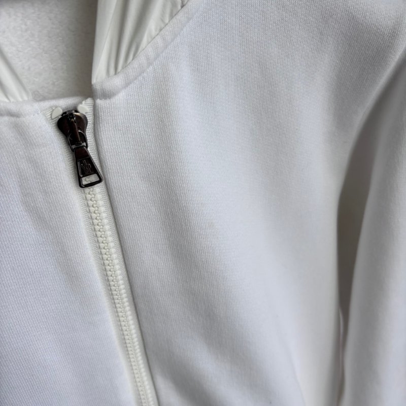 ::MONCLER: 白色拉鍊連帽外套 12號-16